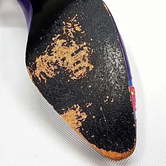 80's vintage Margaret J color block leather pumps - Picture 8 of 12